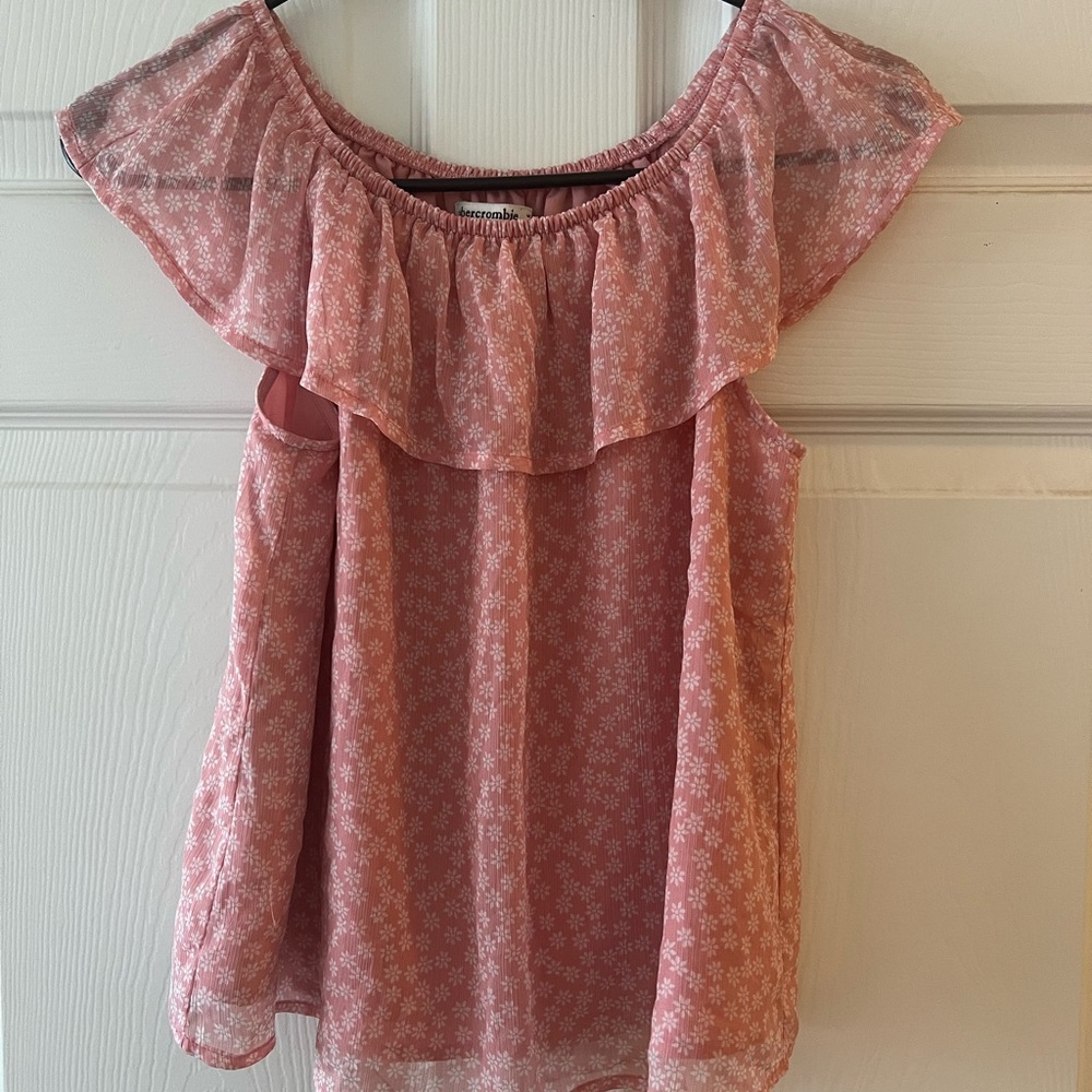 Pink Floral Off-Shoulder Top